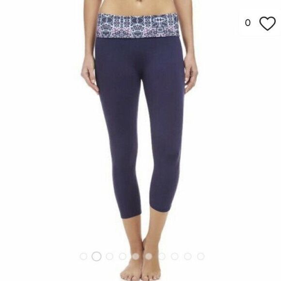 Fabletics Salar Capri Foldover Inkwell Mosaic Prin - Picture 1 of 8